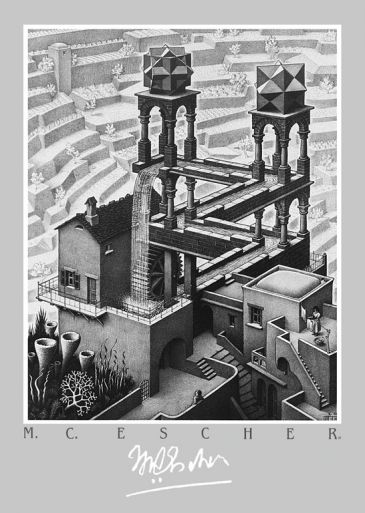 Současné umění - Wasserfall, M.C. Escher